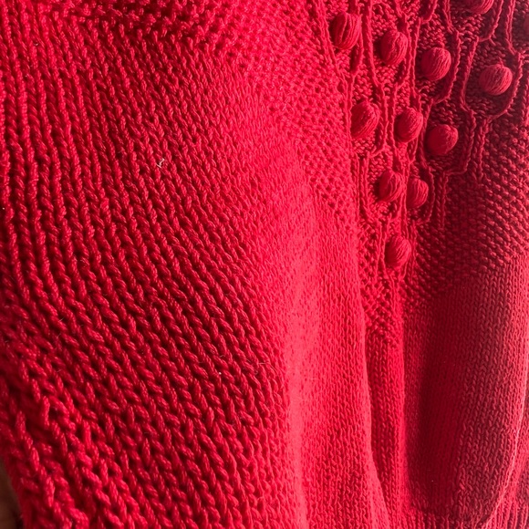 Vintage Red Crochet 🧶 Blouse Size M - Picture 7 of 7